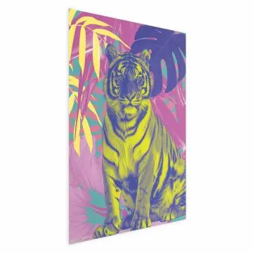 Plakat Kolorowy tygrys 40x60 cm bez ramy z marginesem