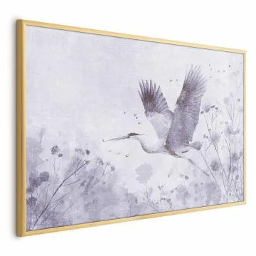 Plakat Majestatyczny lot 90x60 cm z ramą złotą bez marginesu