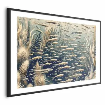 Plakat Oceaniczna przyroda 42x29,7 cm z ramą czarną z marginesem