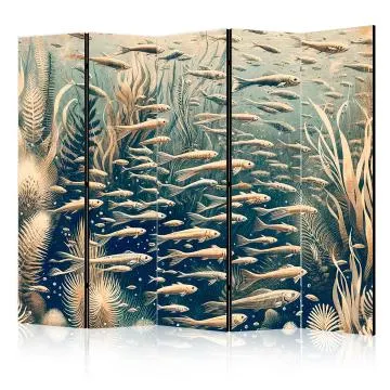 Parawan jednostronny Zwierzęta 225x172 cm 5-częściowy wielokolorowy