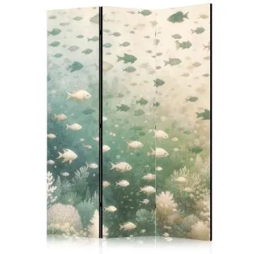 Parawan akustyczny Zwierzęta 135x172 cm 3-częściowy beżowy
