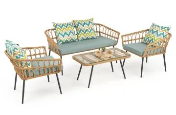 Sofa GARDENA rattanowy/wielobarwny