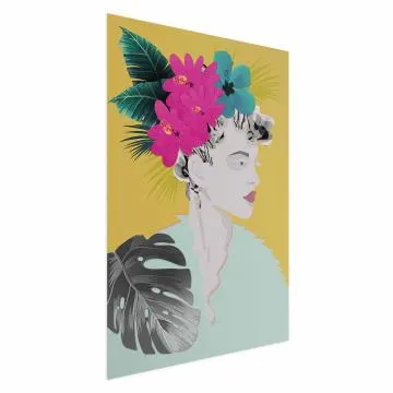 Plakat Kwiaty we włosach 40x60 cm bez ramy bez marginesu