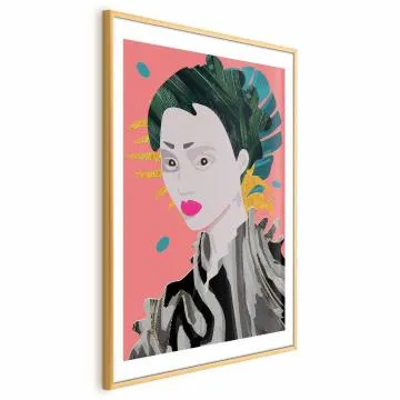 Plakat Azjatycki styl 29,7x42cm z ramą złotą z marginesem