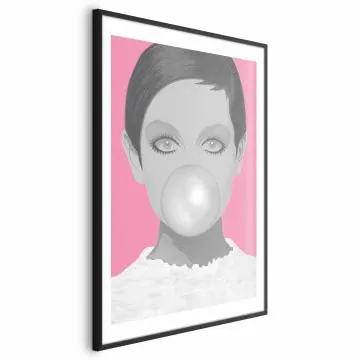 Plakat Guma balonowa 29,7x42 cm z ramą czarną z marginesem