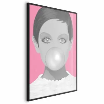 Plakat Guma balonowa 21x30 cm z ramą czarną bez marginesu