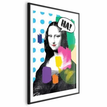 Plakat Mona Lisa Pop-art 40x60 cm z ramą czarną z marginesem