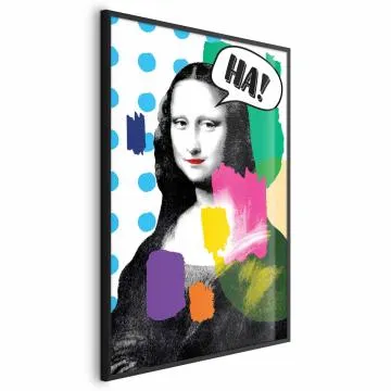 Plakat Mona Lisa Pop-art 40x60 cm z ramą czarną bez marginesu