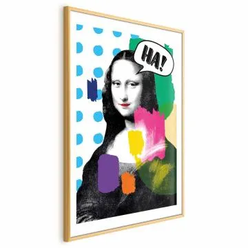 Plakat Mona Lisa Pop-art 40x60 cm z ramą złotą z marginesem