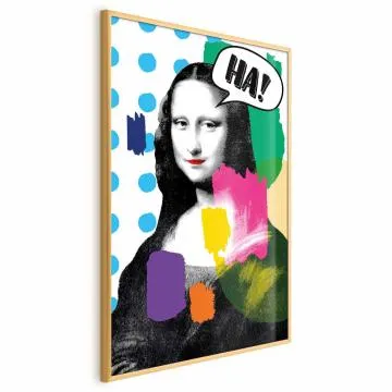 Plakat Mona Lisa Pop-art 40x60 cm z ramą złotą bez marginesu
