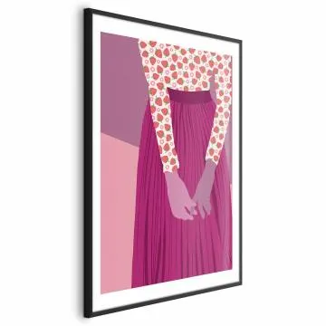 Plakat Truskawkowa pani 29,7x42 cm z ramą czarną z marginesem
