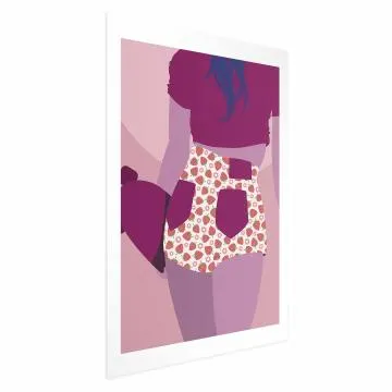 Plakat Spodenki w truskawki 60x90 cm bez ramy z marginesem