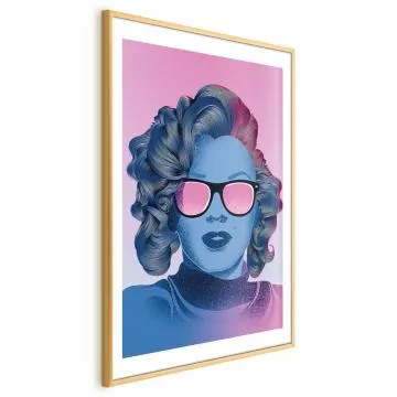 Plakat Norma Jeane 60x90 cm z ramą złotą z marginesem