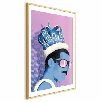 Plakat Freddie 60x90 cm z ramą złotą z marginesem