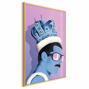 Plakat Freddie 29,7x42 cm z ramą złotą bez marginesu