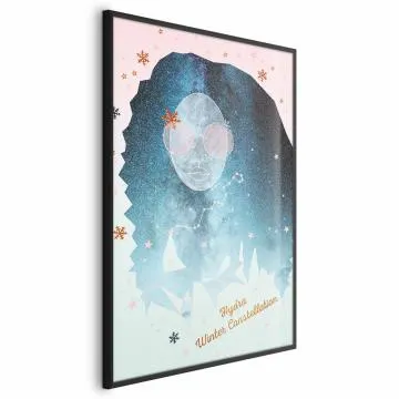 Plakat Winter Constellation 29,7x42 cm z ramą czarną bez marginesu