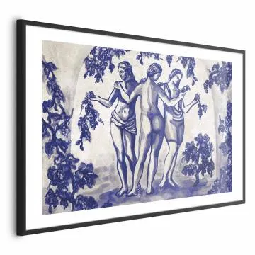 Plakat Antyczna winnica 90x60cm z ramą czarną z marginesem