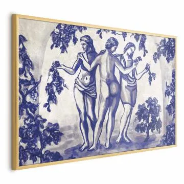 Plakat Antyczna winnica 60x40cm z ramą złotą bez marginesu