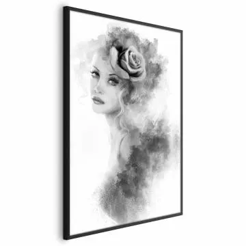 Plakat Akwarelowy portret 40 x 60 cm z ramą czarną bez marginesu