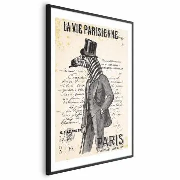 Plakat La Vie Parisienne 40x60 cm z ramą czarną z marginesem