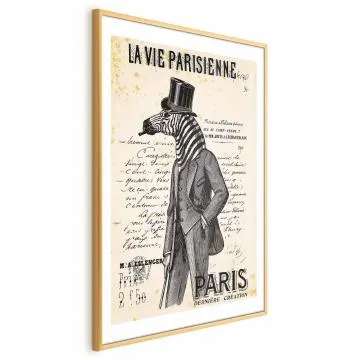 Plakat La Vie Parisienne 60x90 cm z ramą złotą z marginesem