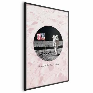 Plakat Love You 40x60 cm z ramą czarną bez marginesu