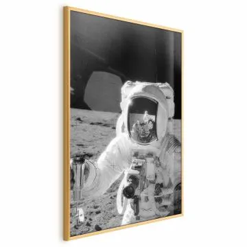 Plakat Zawód kosmonauta 29,7x42 cm z ramą złotą bez marginesu