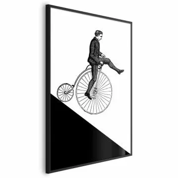 Plakat Cyklista 60x90 cm z ramą czarną bez marginesu