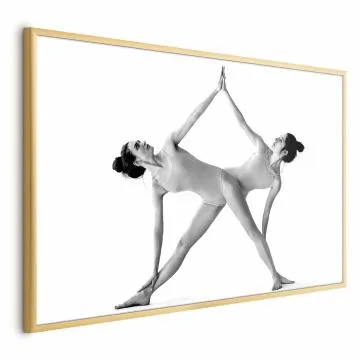 Plakat Joga 60x40 cm z ramą złotą bez marginesu