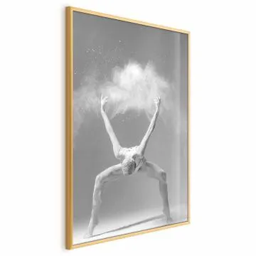 Plakat Niesamowita poza 60x90 cm z ramą złotą bez marginesu