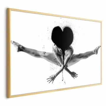 Plakat Skok 42x29,7 cm z ramą złotą bez marginesu