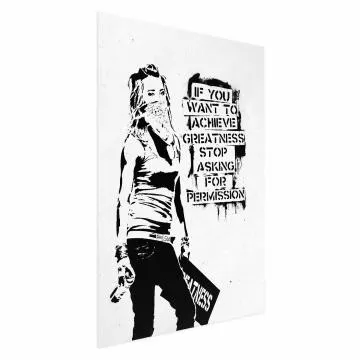 Plakat Dziewczyna z graffiti 29,7x42 cm bez ramy bez marginesu