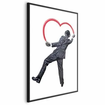 Plakat Elegancki graficiarz 60x90 cm z ramą czarną bez marginesu