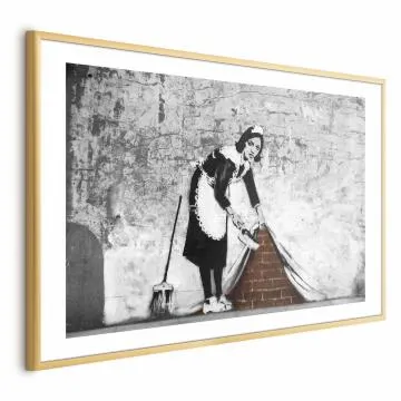 Plakat Pokojówka 60x40 cm z ramą złotą z marginesem
