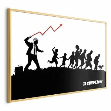 Plakat Wyścig 60x40 cm z ramą złotą bez marginesu