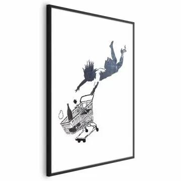 Plakat Szał zakupów 29,7x42 cm z ramą czarną bez marginesu