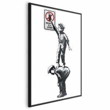 Plakat Graffiti 21x30 cm z ramą czarną bez marginesu
