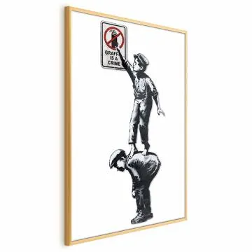 Plakat Graffiti 40x60 cm z ramą złotą bez marginesu
