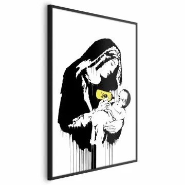 Plakat Karmiąca matka 60x90 cm z ramą czarną bez marginesu