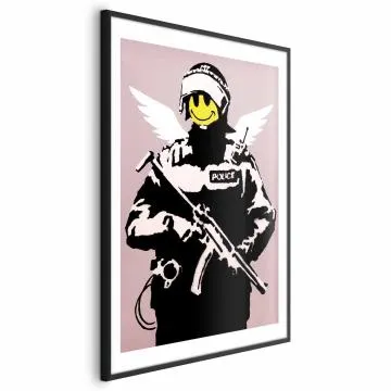 Plakat Policjant 40x60 cm z ramą czarną z marginesem