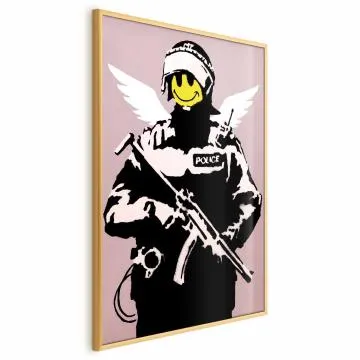 Plakat Policjant 60x90 cm z ramą złotą bez marginesu