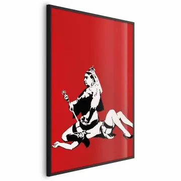 Plakat Banksy: Queen Victoria 29,7x42 cm z ramą czarną bez marginesu
