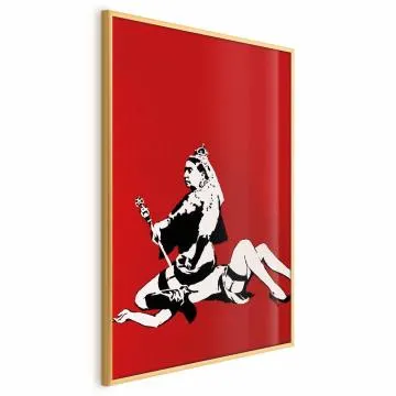 Plakat Banksy: Queen Victoria 40x60 cm z ramą złotą bez marginesu