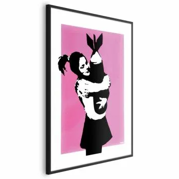 Plakat Bombowy uścisk 29,7x42 cm z ramą czarną z marginesem
