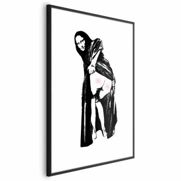 Plakat Bolesne siedzenie 60x90 cm z ramą czarną z marginesem