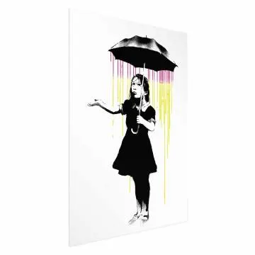Plakat Dziewczynka z parasolką 29,7x42 cm bez ramy bez marginesu