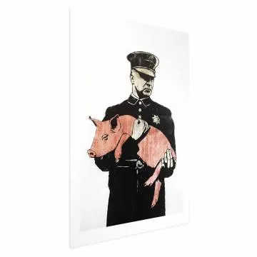 Plakat Policyjna świnia 29,7x42 cm bez ramy z marginesem