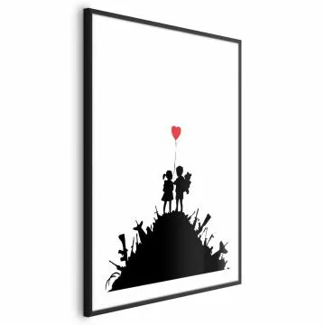 Plakat Pole bitwy 29,7x42 cm z ramą czarną z marginesem