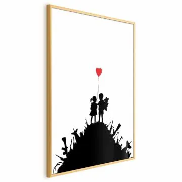 Plakat Pole bitwy 21x30 cm z ramą złotą bez marginesu