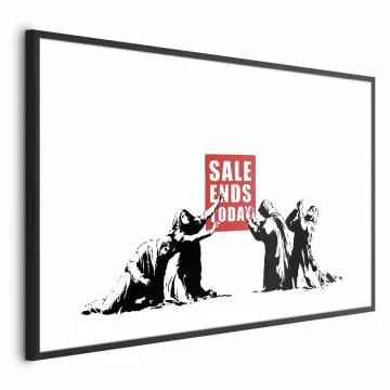 Plakat Wyprzedaż 90x60 cm z ramą czarną z marginesem